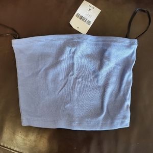 Forever 21 Blue Bandeau Crop Top, Small